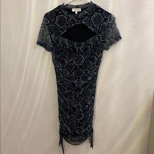 Black Snake Print Dress